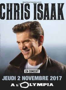 Chris ISAAK à l'Olympia le 2 novembre